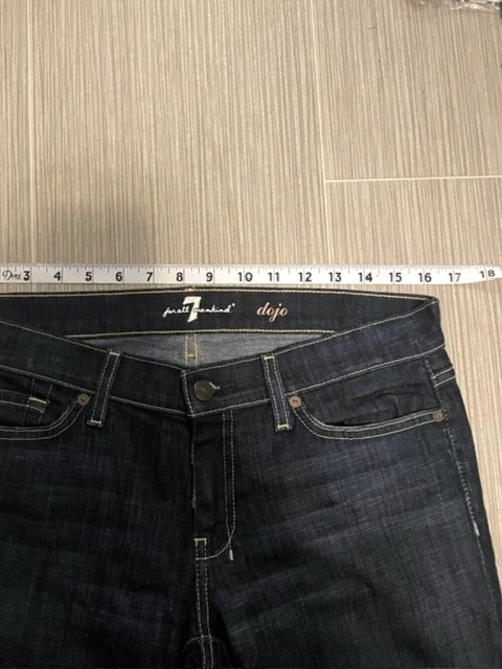 7 For All Mankind Dojo Jeans Dark Wash Size 29 - Picture 14 of 16